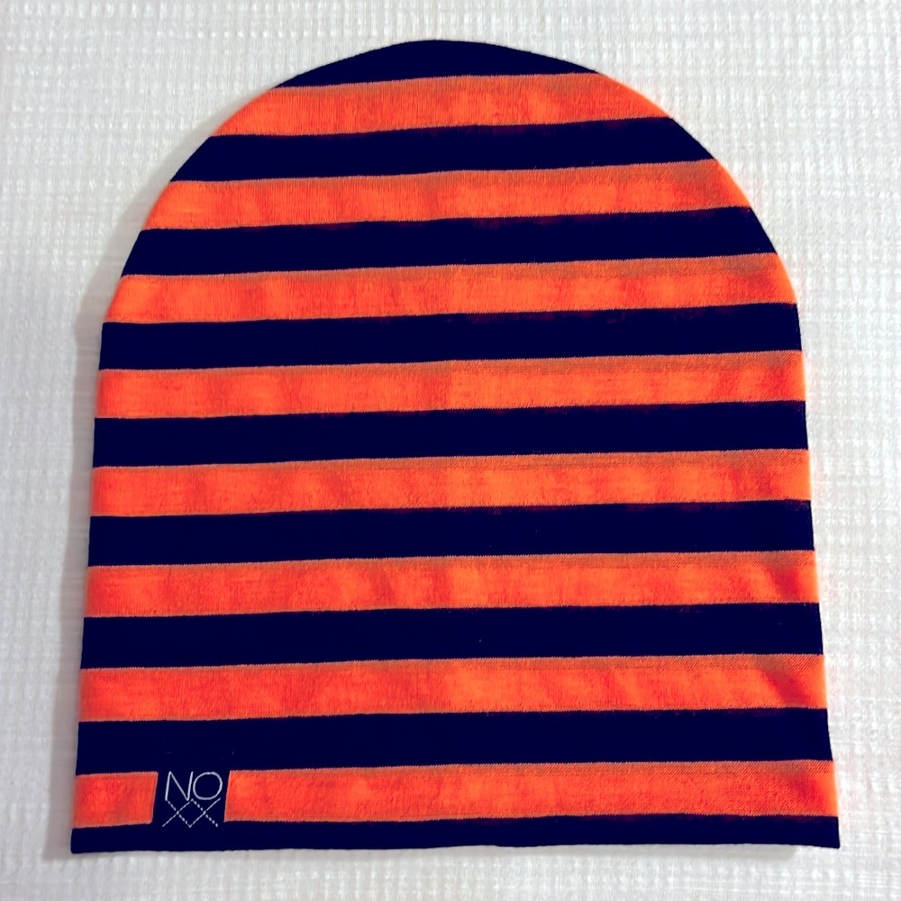 NOXX Orange & Black Striped Beanie
